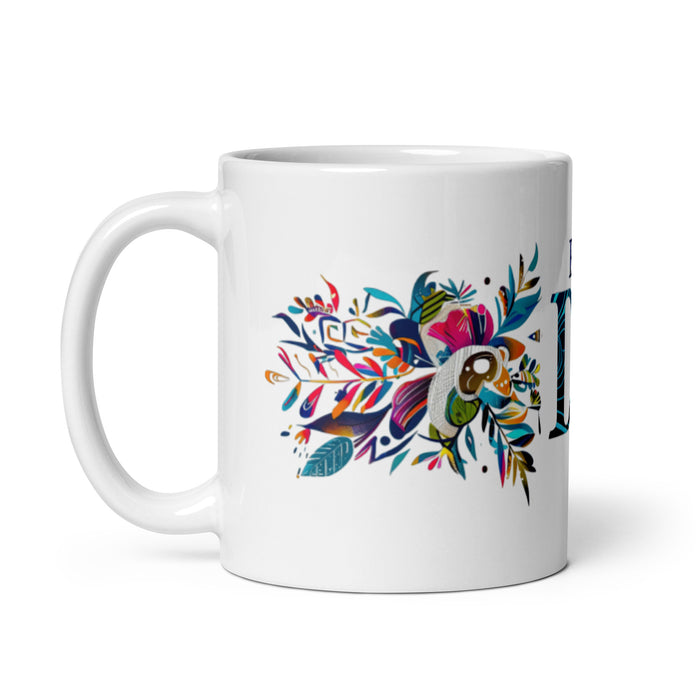 El Dj Exclusive Art Piece Home Office Work Coffee Mug Mexican Spanish Pride Gift Cup One-Of-A-Kind Calligraphy White Glossy Mug | E14