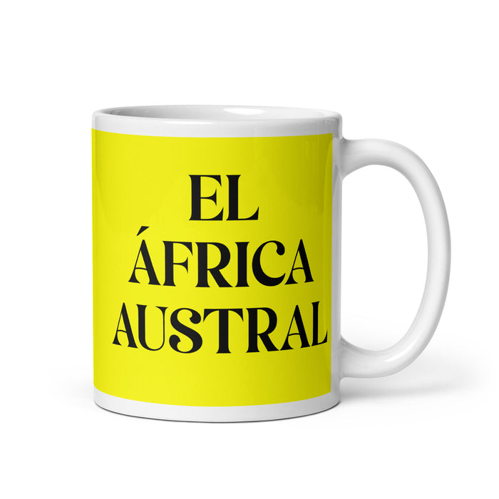 El África Austral The Southern African Funny Home Office Work Coffee Mug Mexican Spanish Pride Gift White Glossy Cup Yellow Card Mug