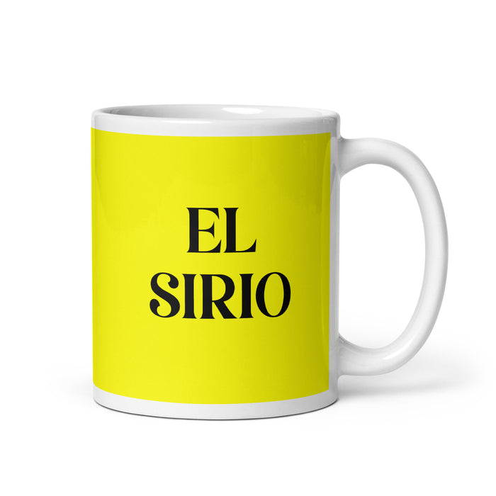 El Sirio The Syrian Funny Home Office Work Coffee Mug Mexican Spanish Pride Gift White Glossy Cup Yellow Card Mug