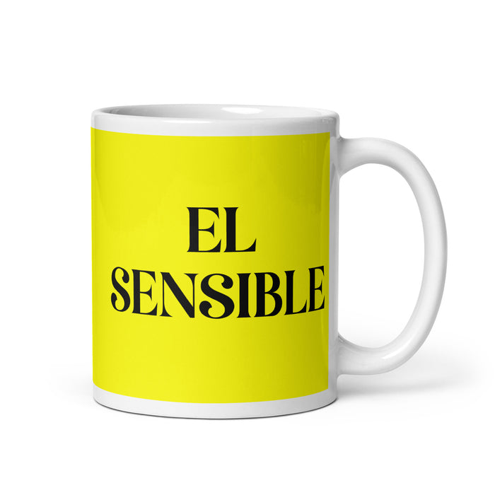 El Sensible The Sensitive One Funny Home Office Work Coffee Mug Mexican Spanish Pride Gift White Glossy Cup Yellow Card Mug