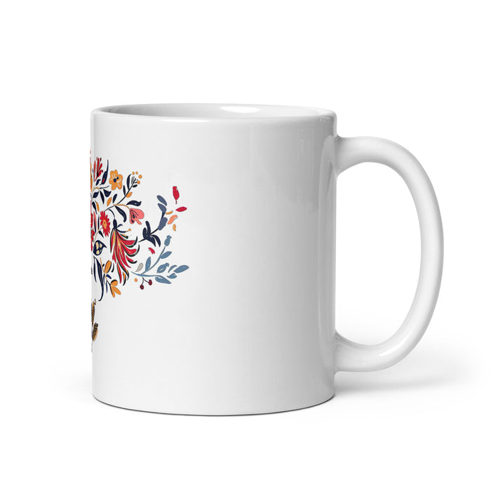 Amaia Exclusive Name Art Piece Home Office Lavoro Tazza da caffè Tazza regalo orgoglio spagnolo messicano Tazza unica nel suo genere Calligrafia Tazza bianca lucida | A25