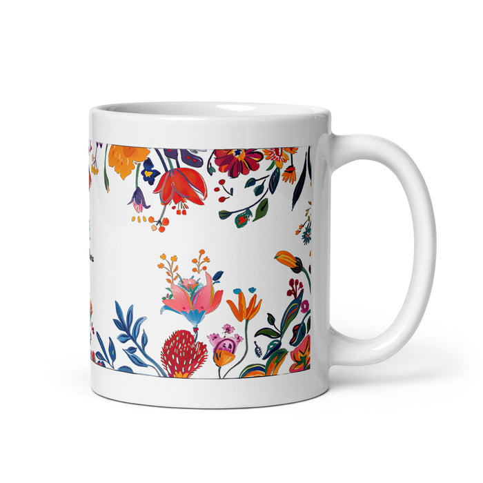 Taza de café con nombre exclusivo de Ana Victoria, para el hogar, la oficina, el trabajo, regalo de orgullo mexicano y español, taza blanca brillante con caligrafía única en su tipo | A14