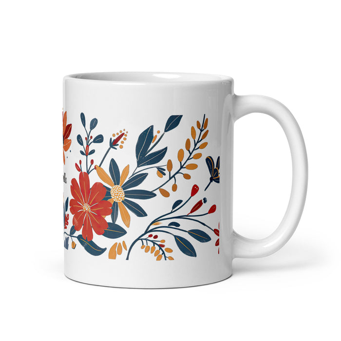 Taza de café exclusiva con nombre de Antonella, para el hogar, la oficina, el trabajo, regalo de orgullo mexicano y español, taza blanca brillante con caligrafía única en su tipo | A2