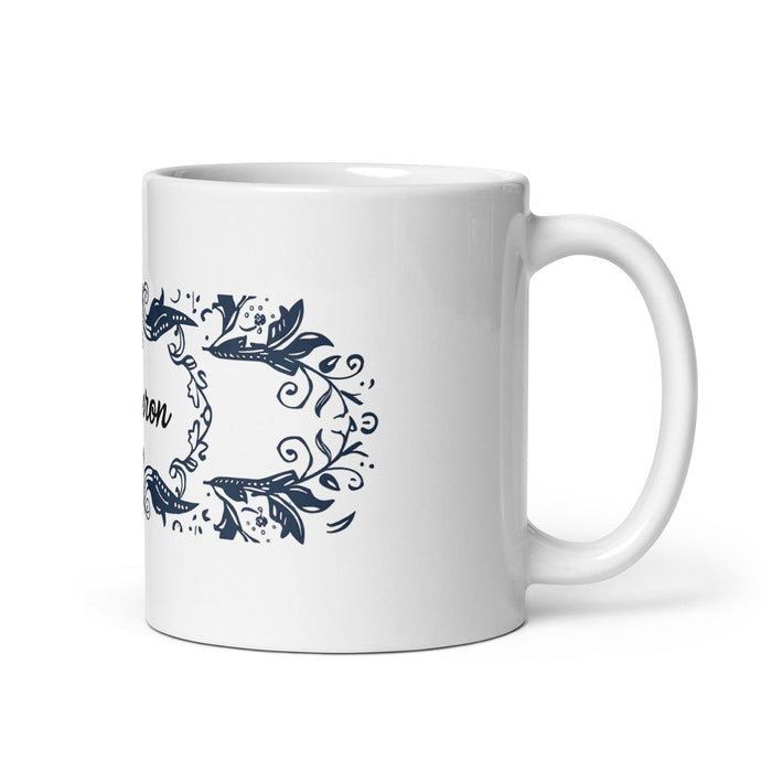 Tasse à café exclusive Mar avec nom, tasse à café pour le travail à domicile, tasse cadeau de fierté espagnole mexicaine, tasse blanche brillante avec calligraphie unique en son genre | M3