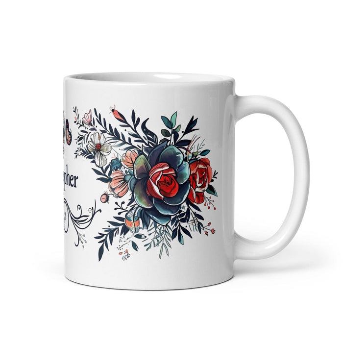 Tasse à café exclusive Mar avec nom, tasse à café pour le travail à domicile, tasse cadeau de fierté espagnole mexicaine, tasse blanche brillante à calligraphie unique | M11