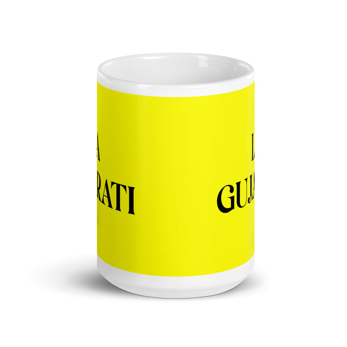 La Gujarati The Gujarati Funny Home Office Work Coffee Mug Mexican Spanish Pride Gift White Glossy Cup Yellow Card Mug