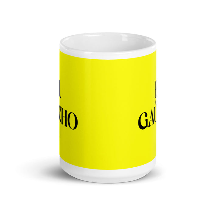 El Gaúcho The Rio Grande Do Sul Resident Funny Home Office Work Coffee Mug Mexican Spanish Pride Gift White Glossy Cup Yellow Card Mug