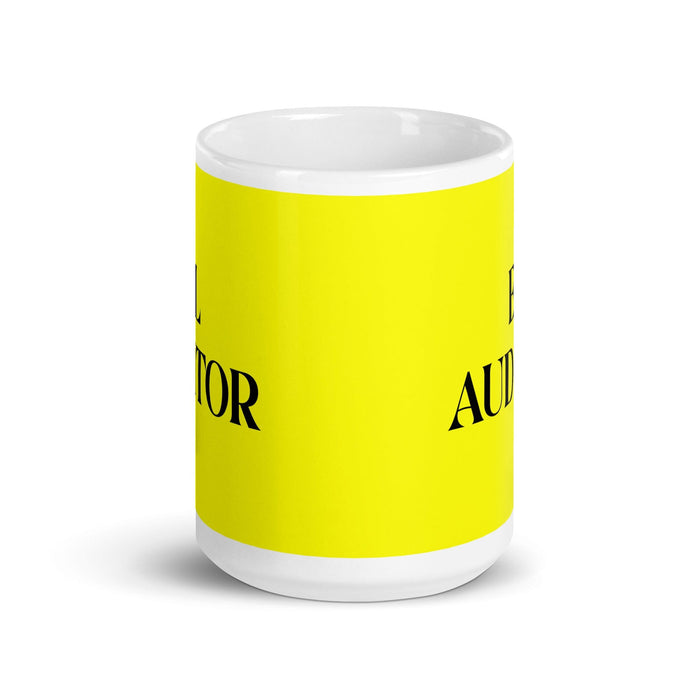 El Auditor The Auditor Funny Home Office Work Coffee Mug Mexican Spanish Pride Gift White Glossy Cup Yellow Card Mug