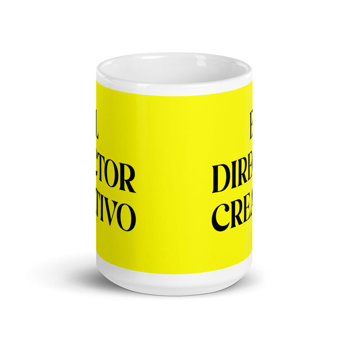 El Director Creativo The Creative Director Funny Home Office Work Coffee Mug Mexican Spanish Pride Gift White Glossy Cup Yellow Card Mug