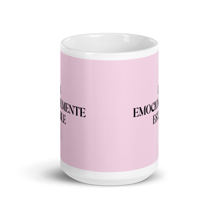 La Emocionalmente Estable The Emotionally Stable Funny Home Office Work Coffee Mug Mexican Spanish Pride Gift White Glossy Cup Light Pink Card Mug