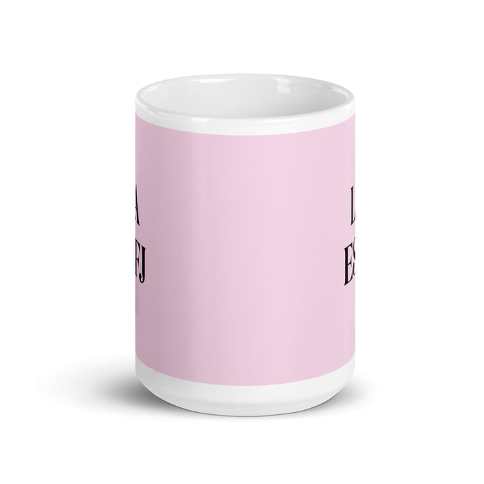 La ESFJ The Consul MBTI Personality Funny Home Office Work Coffee Mug Mexican Spanish Pride Gift White Glossy Cup Light Pink Card Mug