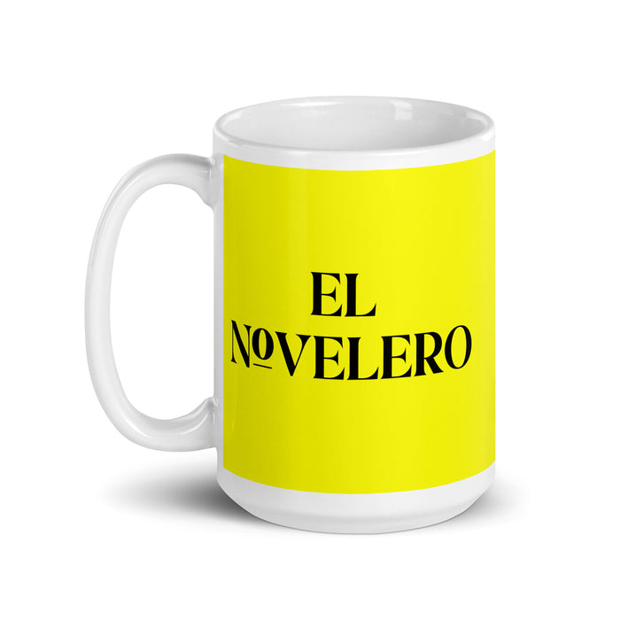 El Novelero The Soap Opera Fan Funny Home Office Work Coffee Mug Mexican Spanish Pride Gift White Glossy Cup Yellow Card Mug