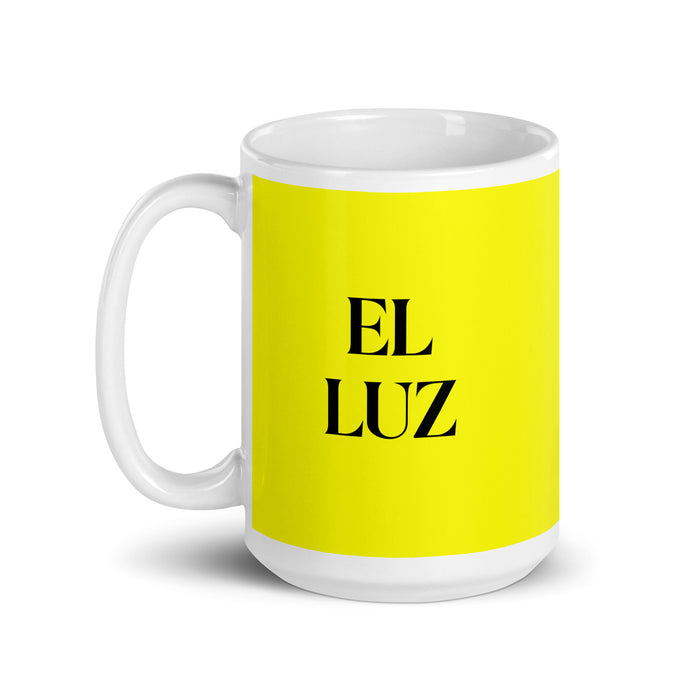 El Luz The Light Funny Home Office Work Coffee Mug Mexican Spanish Pride Gift White Glossy Cup Yellow Card Mug