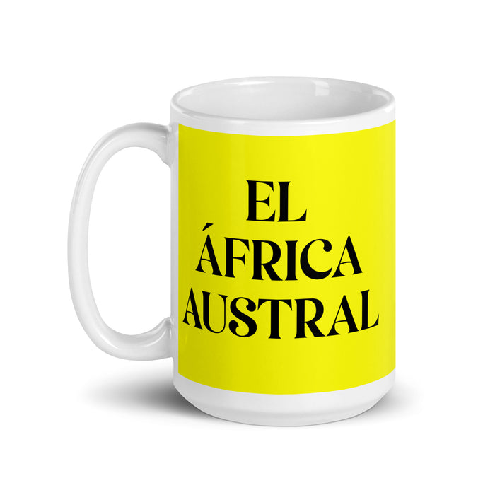 El África Austral The Southern African Funny Home Office Work Coffee Mug Mexican Spanish Pride Gift White Glossy Cup Yellow Card Mug