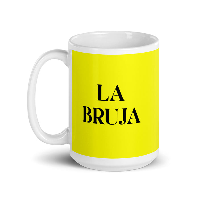 La Bruja The Witch / Wizard Funny Home Office Work Coffee Mug Mexican Spanish Pride Gift White Glossy Cup Yellow Card Mug