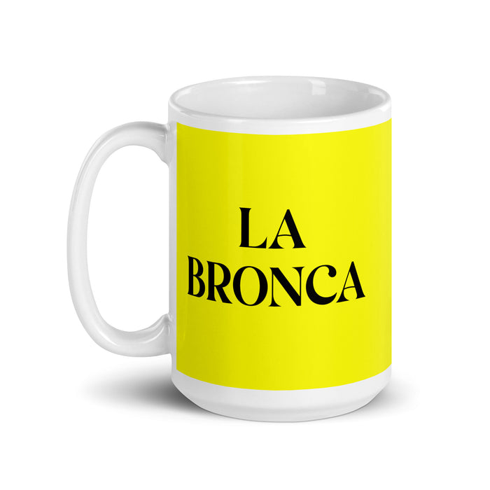 La Bronca The Troublesome Funny Home Office Work Coffee Mug Mexican Spanish Pride Gift White Glossy Cup Yellow Card Mug