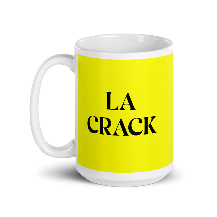 La Crack The Expert/Star Funny Home Office Work Coffee Mug Mexican Spanish Pride Gift White Glossy Cup Yellow Card Mug