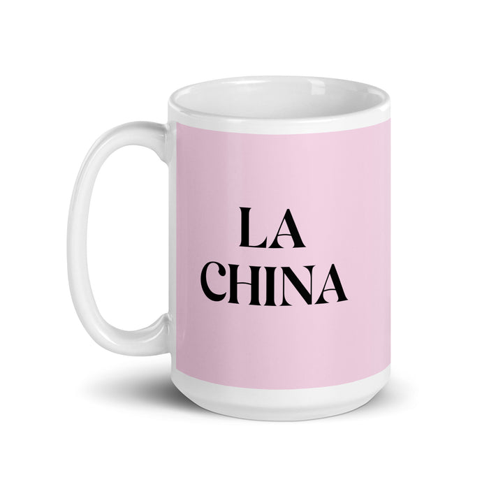 La China The Chinese Funny Home Office Work Coffee Mug Mexican Spanish Pride Gift White Glossy Cup Light Pink Card Mug