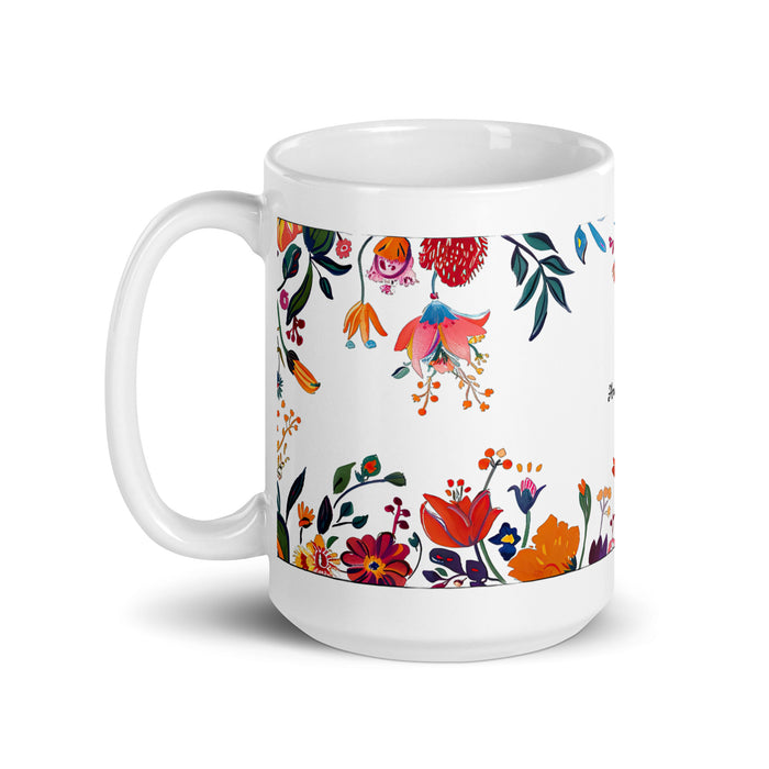 Taza de café con nombre exclusivo de Ana Victoria, para el hogar, la oficina, el trabajo, regalo de orgullo mexicano y español, taza blanca brillante con caligrafía única en su tipo | A14