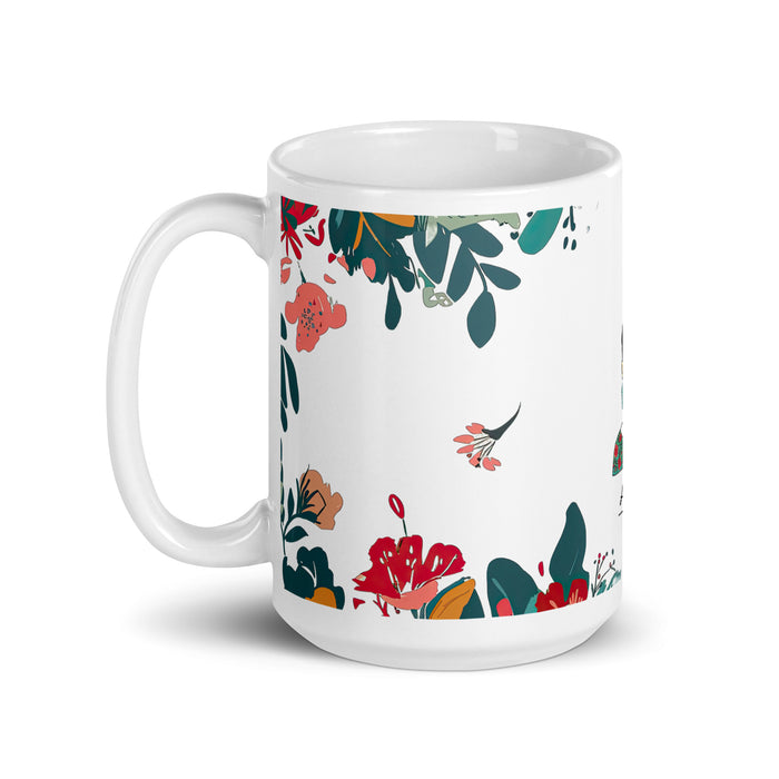 Tasse à café avec nom exclusif Angelina, tasse à café pour le travail à domicile, le bureau, la fierté mexicaine et espagnole, tasse cadeau, calligraphie unique, tasse blanche brillante | A2