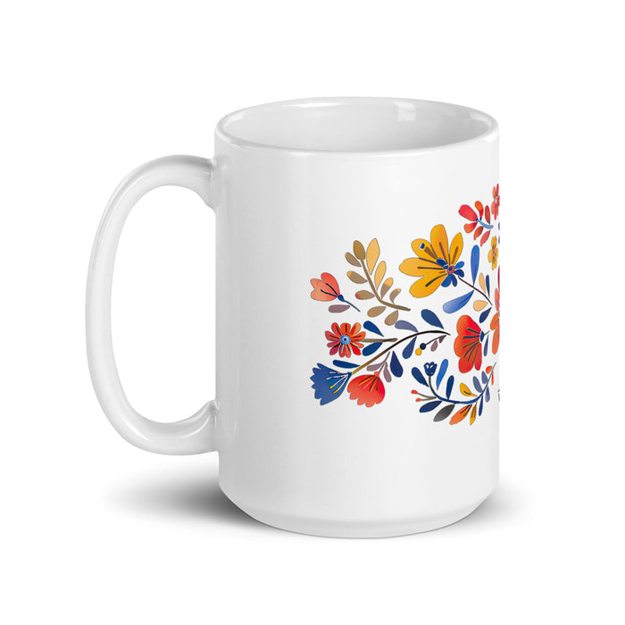 Ana Victoria Exclusive Name Art Piece Home Office Work Coffee Mug Mexican Spanish Pride Gift Cup One-Of-A-Kind Calligraphy White Glossy Mug | A4