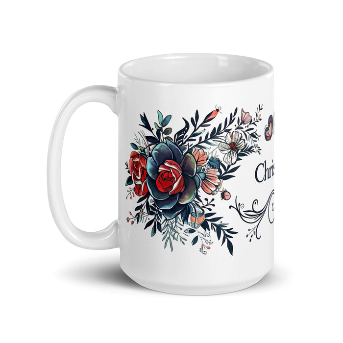 Mar Exclusive Nome Opera d'arte Casa Ufficio Lavoro Tazza da caffè Tazza regalo orgoglio spagnolo messicano Tazza unica nel suo genere Calligrafia Tazza bianca lucida | M11