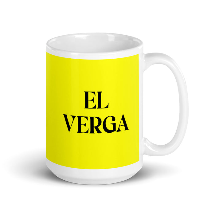 El Verga The Awesome One Funny Home Office Work Coffee Mug Mexican Spanish Pride Gift White Glossy Cup Yellow Card Mug