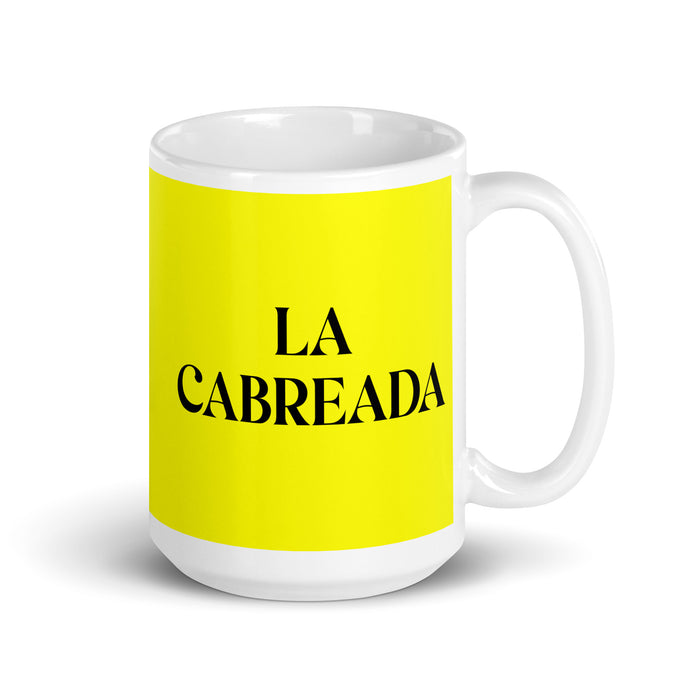 La Cabreada The Pissed Off One Funny Home Office Work Coffee Mug Mexican Spanish Pride Gift White Glossy Cup Yellow Card Mug