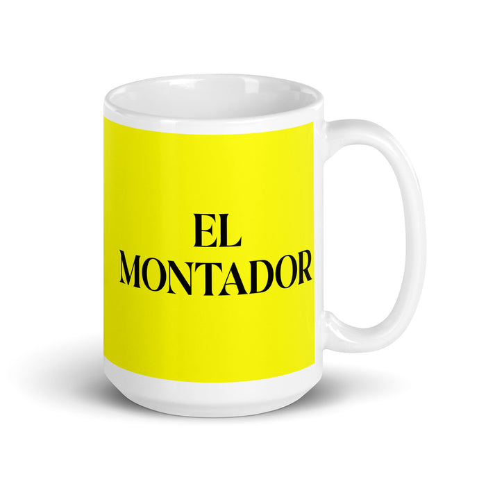 El Montador The Horse Rider Funny Home Office Work Coffee Mug Mexican Spanish Pride Gift White Glossy Cup Yellow Card Mug