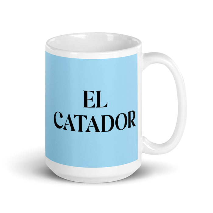 El Catador The Food Taster Funny Home Office Work Coffee Mug Mexican Spanish Pride Gift White Glossy Cup Sky Blue Card Mug