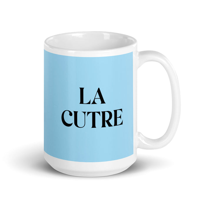 La Cutre The Tacky One Funny Home Office Work Coffee Mug Mexican Spanish Pride Gift White Glossy Cup Sky Blue Card Mug