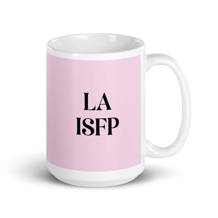 La ISFP The Adventurer MBTI Personality Funny Home Office Work Coffee Mug Mexican Spanish Pride Gift White Glossy Cup Light Pink Card Mug