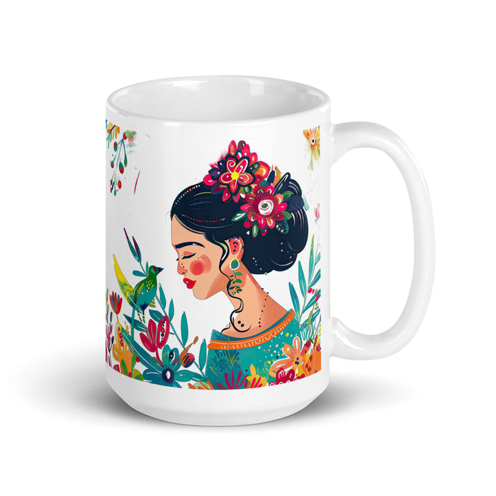 Taza de café exclusiva con nombre de Alicia, para el hogar, la oficina, el trabajo, regalo de orgullo mexicano y español, taza blanca brillante con caligrafía única en su tipo | A8