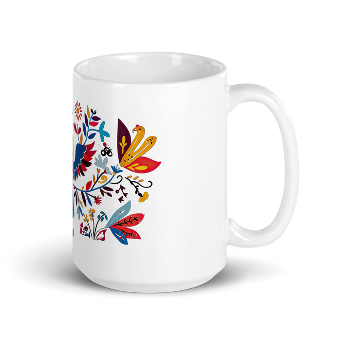 Taza de café exclusiva con nombre de Aníbal, para el hogar, la oficina, el trabajo, regalo de orgullo mexicano y español, taza blanca brillante con caligrafía única en su tipo | A1