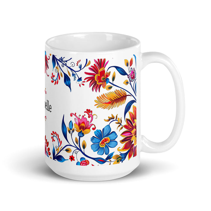 Taza de café exclusiva con nombre de Annabelle, para el hogar, la oficina, el trabajo, regalo de orgullo mexicano y español, taza blanca brillante con caligrafía única en su tipo | A5