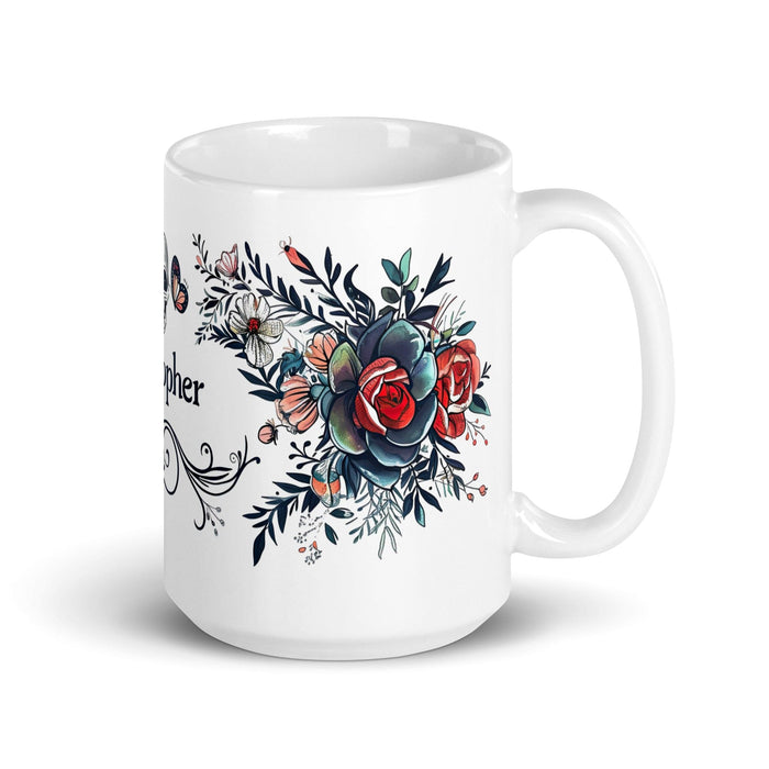 Tasse à café exclusive Mar avec nom, tasse à café pour le travail à domicile, tasse cadeau de fierté espagnole mexicaine, tasse blanche brillante à calligraphie unique | M11