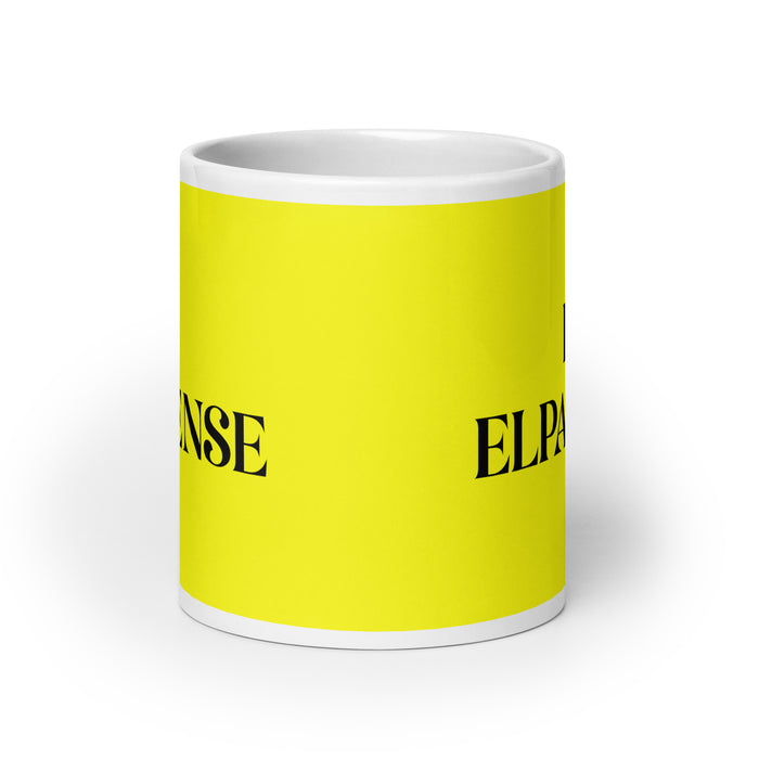 La Elpasense The El Paso Resident Funny Home Office Work Coffee Mug Mexican Spanish Pride Gift White Glossy Cup Yellow Card Mug