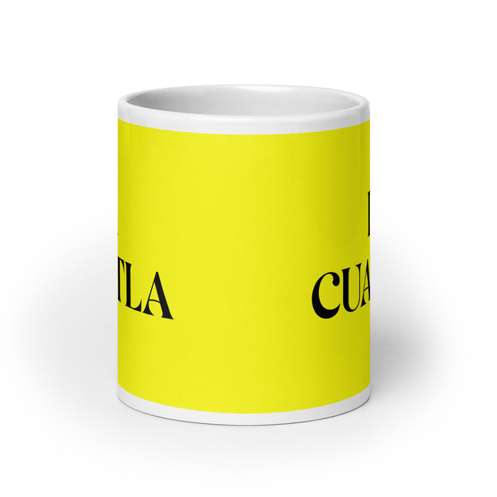 La Cuautla The Cuautla Resident Funny Home Office Work Coffee Mug Mexican Spanish Pride Gift White Glossy Cup Yellow Card Mug