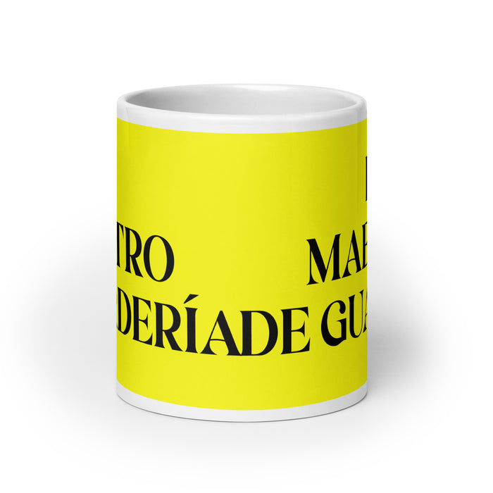 El Maestro De Guardería The Daycare Teacher Funny Home Office Work Coffee Mug Mexican Spanish Pride Gift White Glossy Cup Yellow Card Mug