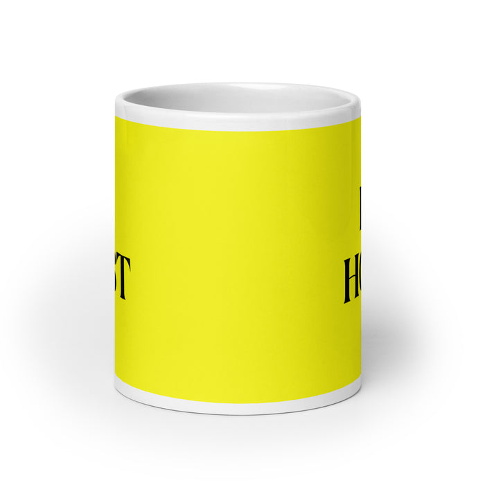 El Host The Host/Hostess Funny Home Office Work Coffee Mug Mexican Spanish Pride Gift White Glossy Cup Yellow Card Mug