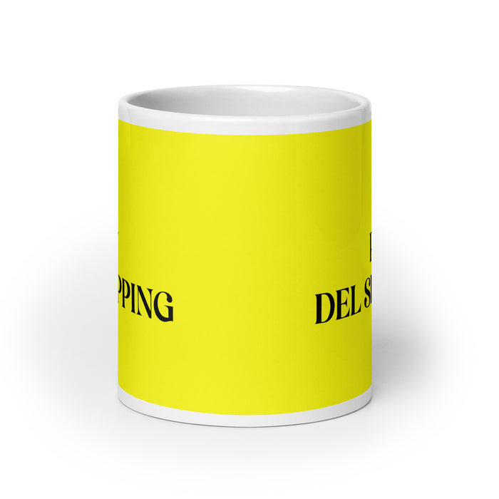 El Rey Del Shopping The Shopping Queen / King Funny Home Office Work Coffee Mug Mexican Spanish Pride Gift White Glossy Cup Yellow Card Mug