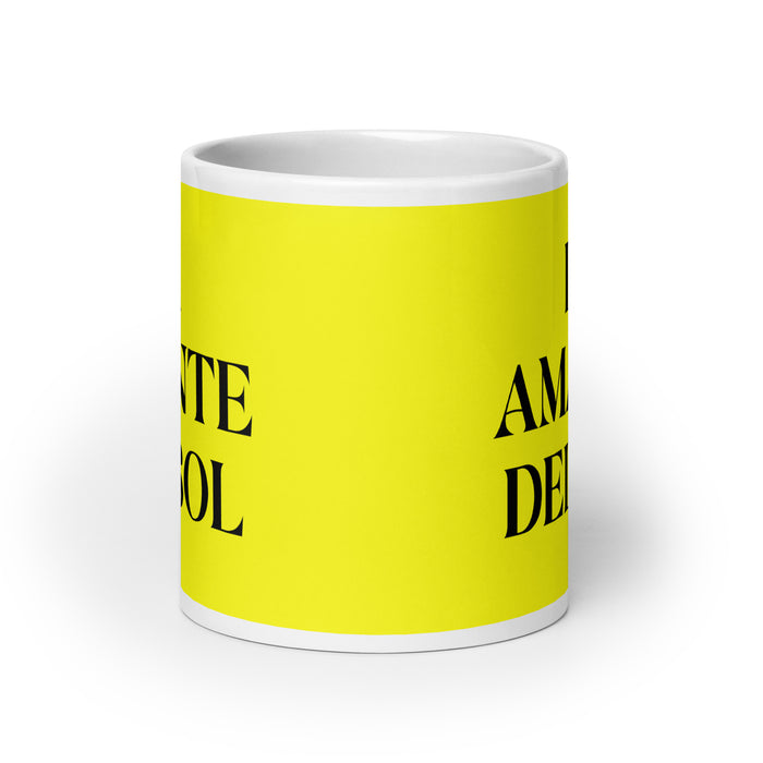 La Amante Del Sol The Sun Lover Funny Home Office Work Coffee Mug Mexican Spanish Pride Gift White Glossy Cup Yellow Card Mug