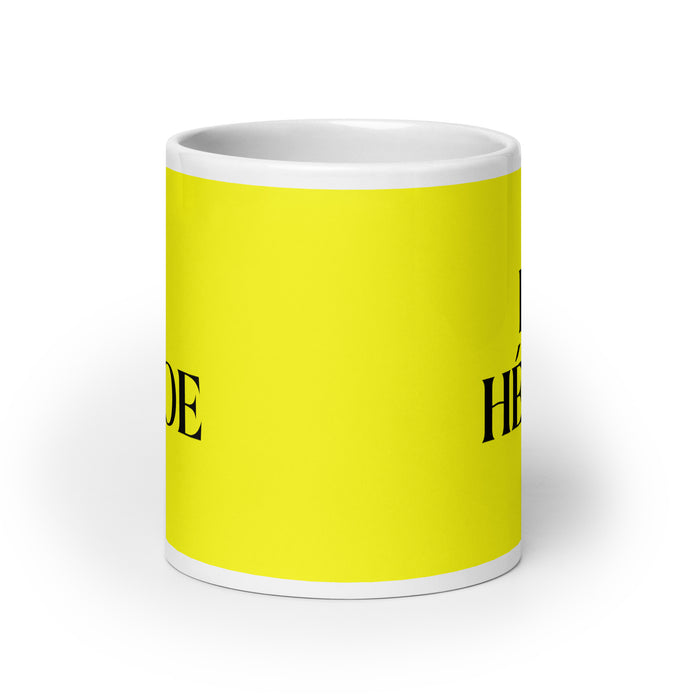 El Héroe The Hero Funny Home Office Work Coffee Mug Mexican Spanish Pride Gift White Glossy Cup Yellow Card Mug