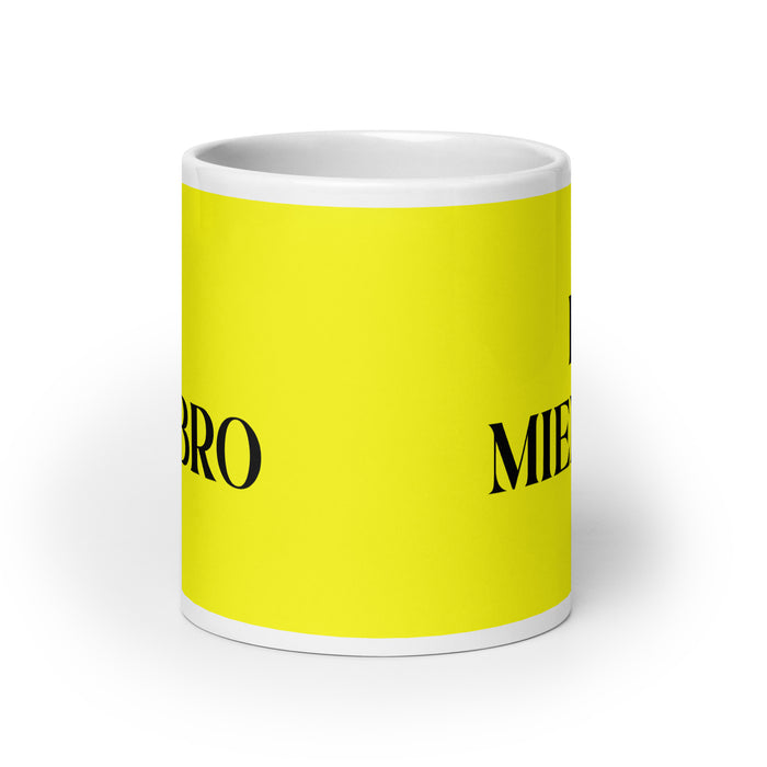 El Miembro The Member Funny Home Office Work Coffee Mug Mexican Spanish Pride Gift White Glossy Cup Yellow Card Mug