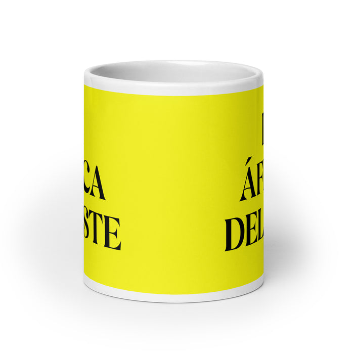 La África Del Este The East African Funny Home Office Work Coffee Mug Mexican Spanish Pride Gift White Glossy Cup Yellow Card Mug