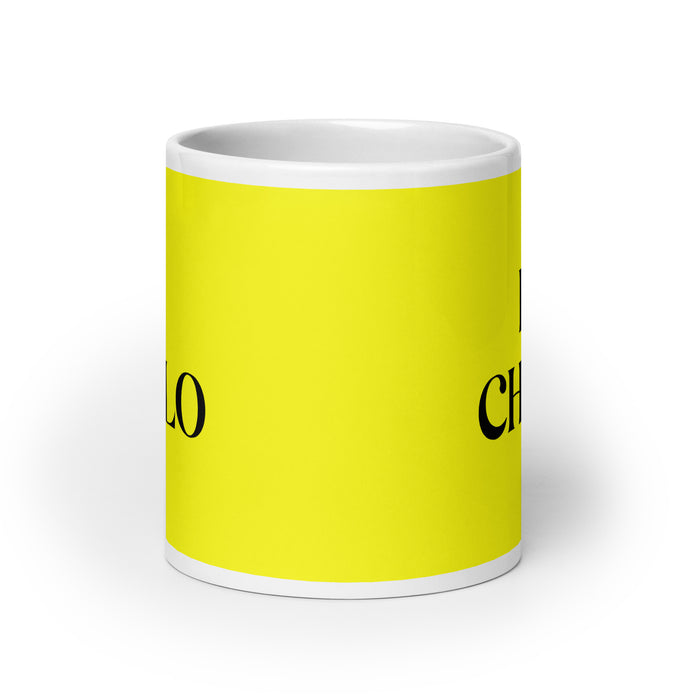 El Cholo The Chola/Cholo Funny Home Office Work Coffee Mug Mexican Spanish Pride Gift White Glossy Cup Yellow Card Mug