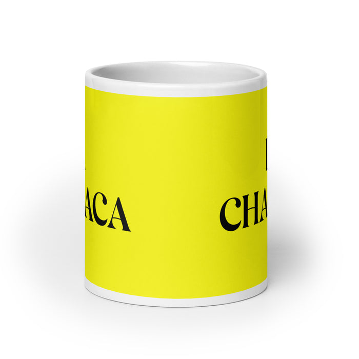 La Chamaca The Kid Funny Home Office Work Coffee Mug Mexican Spanish Pride Gift White Glossy Cup Yellow Card Mug