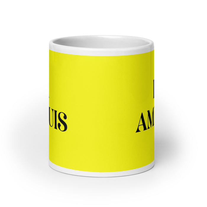 La Amiguis The Bestie Funny Home Office Work Coffee Mug Mexican Spanish Pride Gift White Glossy Cup Yellow Card Mug