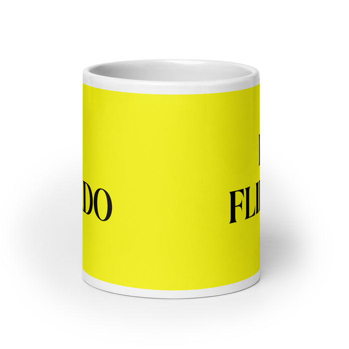 El Flipado The Amazed One Funny Home Office Work Coffee Mug Mexican Spanish Pride Gift White Glossy Cup Yellow Card Mug