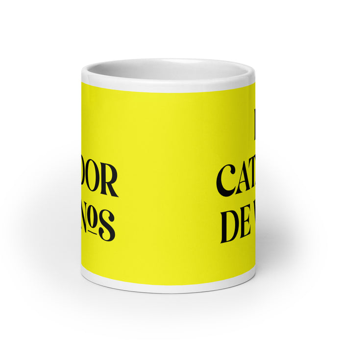 El Catador De Vinos The Wine Taster Funny Home Office Work Coffee Mug Mexican Spanish Pride Gift White Glossy Cup Yellow Card Mug